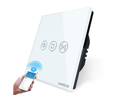 Сенсорный Wi-Fi выключатель штор SK-W801C – 3 клавиши